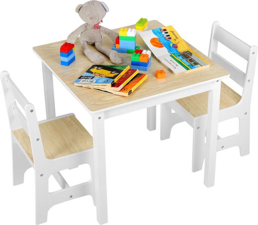 Kindertafel – Kinderbureau – Kindertafel met stoeltjes – Kindertafel en stoeltjes – Peuter tafel en stoel – Kindertafeltje met 2 stoeltjes