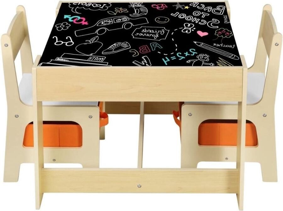 Kindertafel Met Opbergruimte Kindertafel met Stoeltjes – Activiteitentafel Kinderbureau – Kindertafelset – Schildertafel Kindermeubelset