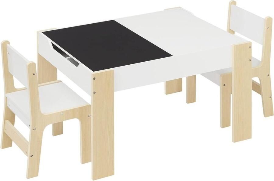 Kindertafel Met Opbergruimte Kindertafel met Stoeltjes – Activiteitentafel Met 4 Opbergvakken Kinderbureau – Kindertafelset – Schildertafel Kindermeubelset