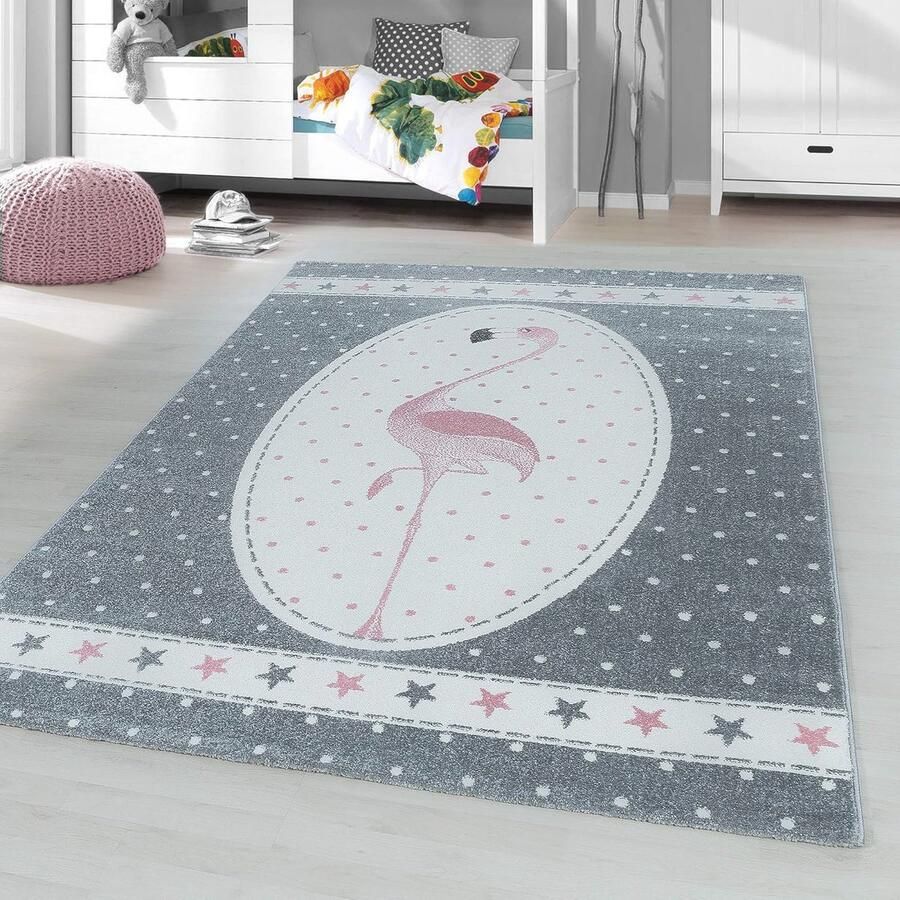 Kindertapijt Flamingo Zacht en Kleurrijk Tapijt voor Kinderen Speelkamer Babykamer Kinderkamer