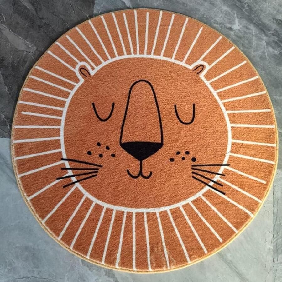 Kindertapijt Wasbaar Rond Tapijt 100 cm Kinderkamer Woonkamer Vloerkleden Karpetten