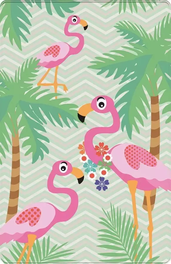 Kindertapijten.be Flamingo Kindertapijt 110x170cm Ultrazacht Anti-slip Wasbaar