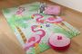 Kindertapijten.be Flamingo Kindertapijt 110x170cm Ultrazacht Anti-slip Wasbaar Tapijt Kinderkamer Tapijt Kinderen Mat Kinderkamer Kindermat Vloerkleed Kinderkamer Speelmat Speeltapijt Speelkleed Dieren Kindervloerkleed - Thumbnail 2