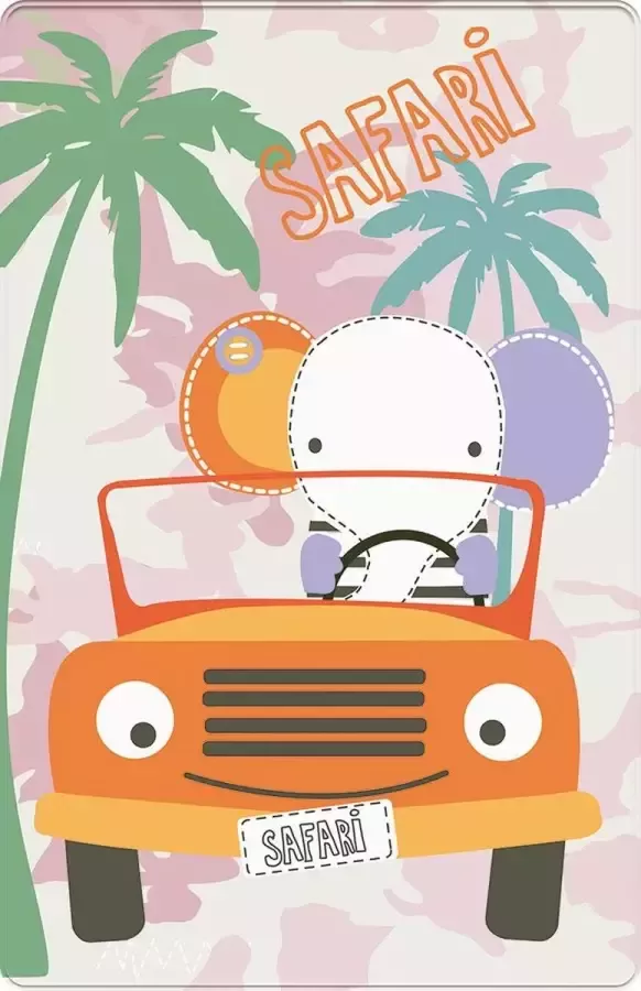 Kindertapijten.be Olifant Safari Kindertapijt 110x170cm Ultrazacht Anti-slip Wasbaar Tapijt Kinderkamer Tapijt Kinderen Mat Kinderkamer Kindermat Vloerkleed Kinderkamer Speelmat Speeltapijt Speelkleed Kindervloekleed - Foto 2