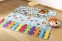 Kindertapijten.be Uiltjes op stok Kindertapijt 130x130cm Ultrazacht Anti-slip Wasbaar Tapijt Kinderkamer Tapijt Kinderen Mat Kinderkamer Kindermat Vloerkleed Kinderkamer Uil Speelmat Speeltapijt Speelkleed Baby Peuter - Thumbnail 2