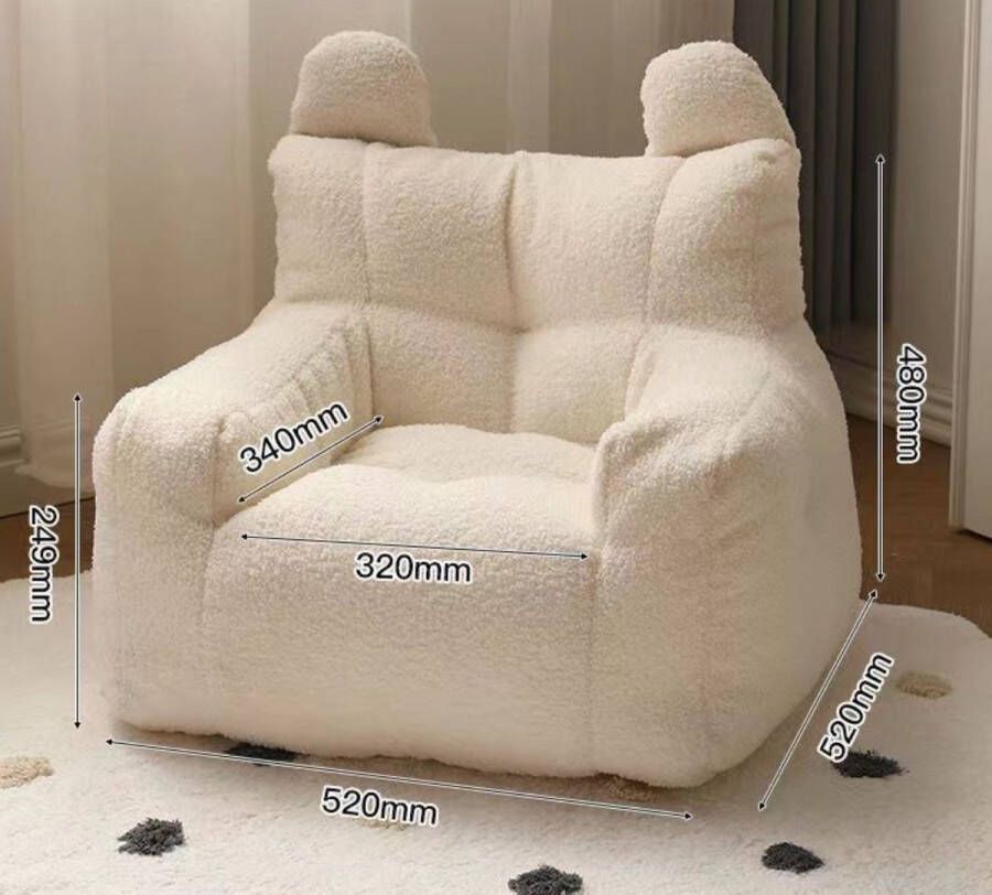 Russlenl Kinderfauteuil Zitzak Poef Beer Teddy Crème - Foto 2