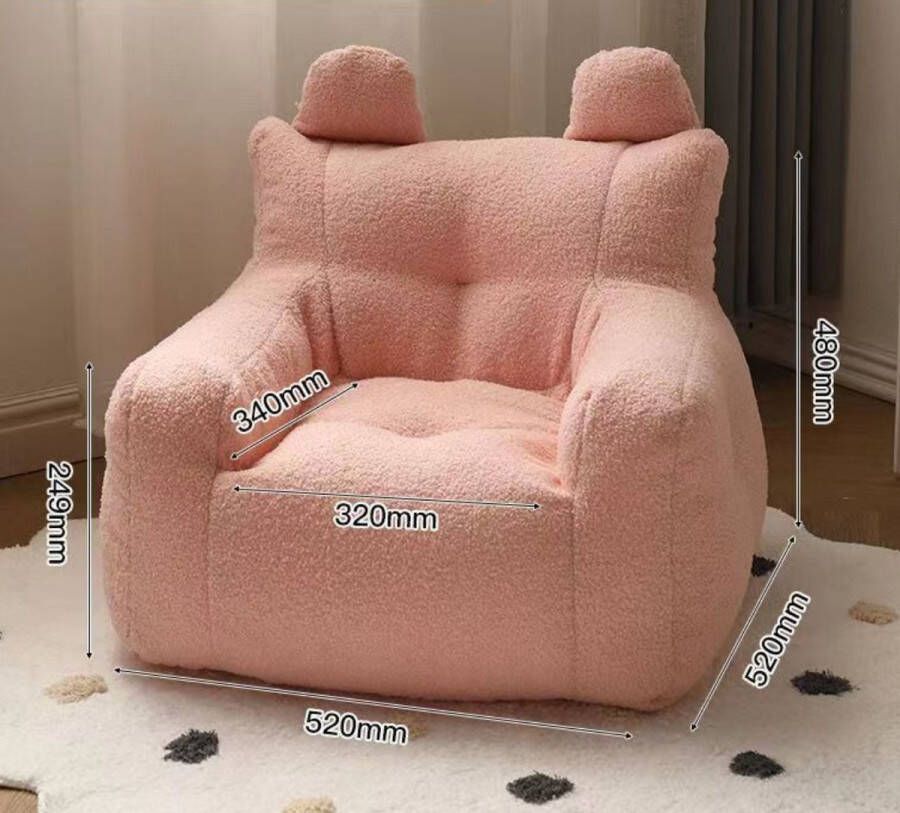 Russlenl Kinderfauteuil Zitzak Poef Beer Teddy Roze - Foto 2