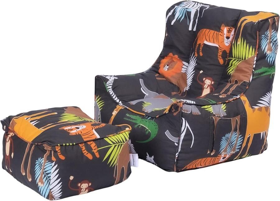 Kinderzitzak Stoel Met Voetbank Ergonomisch Peuter Fauteuil voor Veilige Spelen