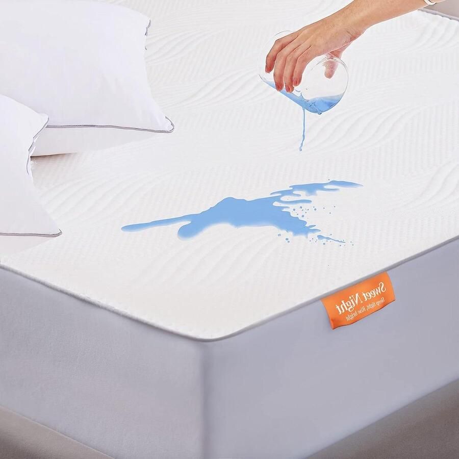 Kingsize matrasbeschermer waterdichte matrasbeschermer kingsize bed bamboe gewatteerde matrasbeschermer extra diep 40 cm ademende matrashoes 150 x 200 cm