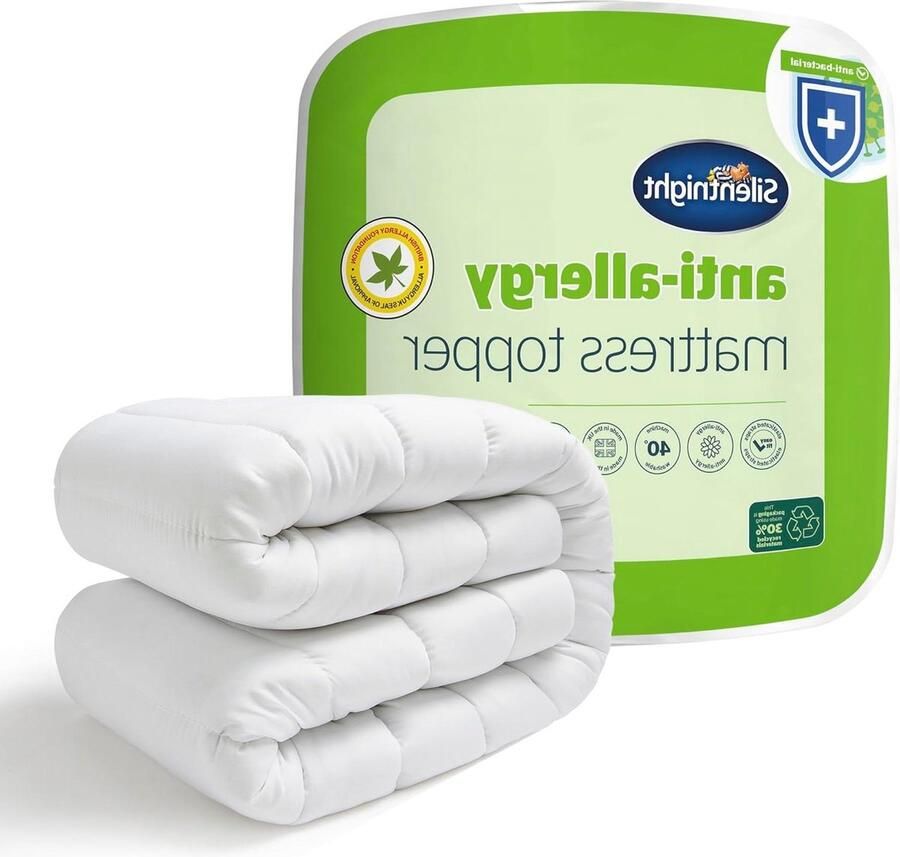 Kingsize Matrastopper Dikke Diepe Matrasbeschermer Beschermt tegen Allergieën en Huisstofmijt Hypoallergeen Wasbaar in de Machine Kingsize Bed