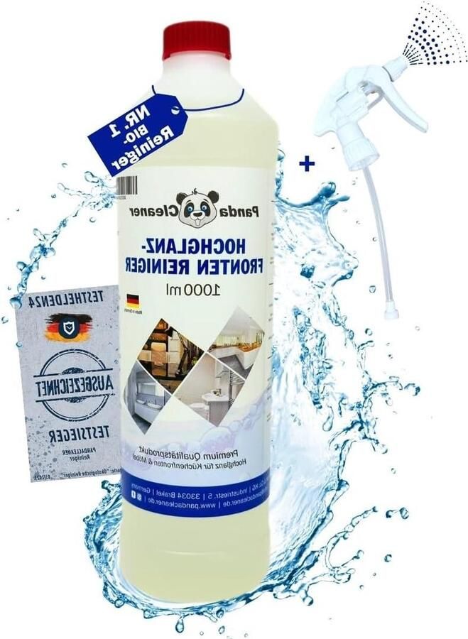Kitchen Front Cleaner 1000 ml Premium Concentrate High Gloss Cleaner for Bathroom and Kitchen High Gloss Furniture Cleaner Pandacleaner meubelreiniger