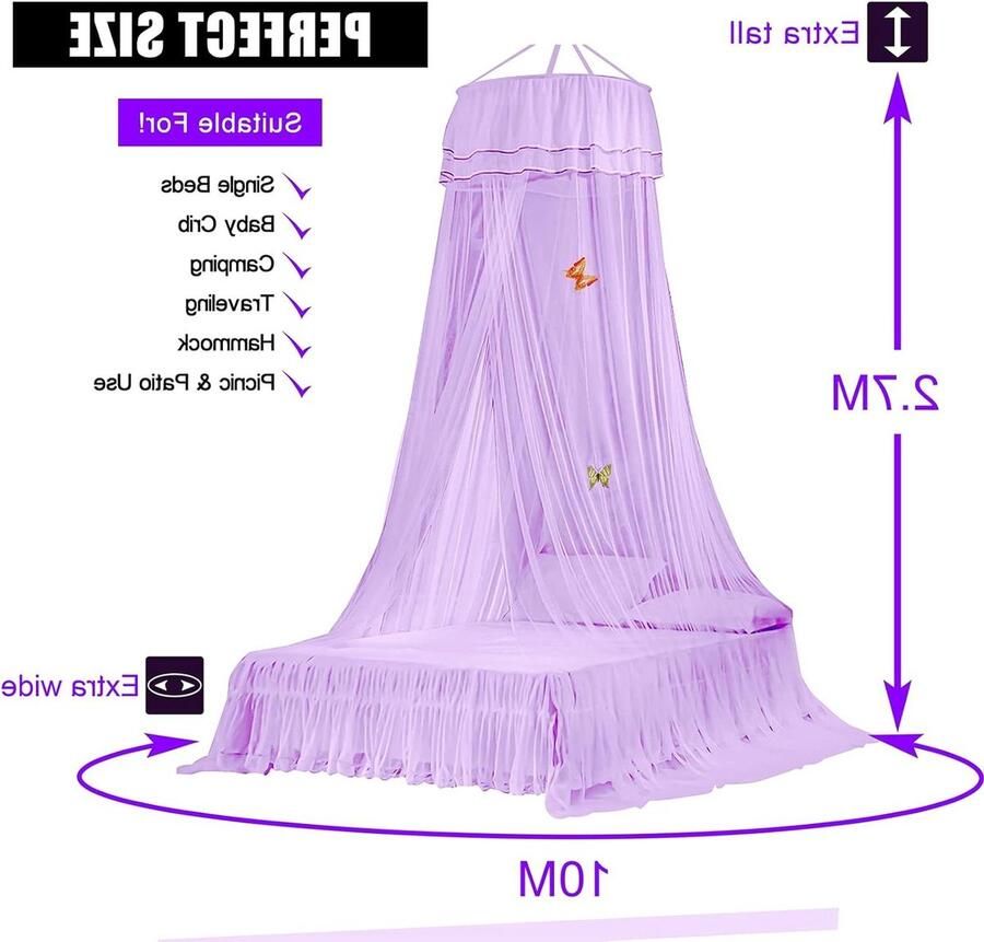 Klamboe meisjes bedhemel dubbele kinderhemel muggennet prinses meisjes kinderen prinses accessoires decoratie kinderkamer bed Canopy