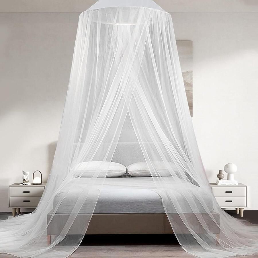 Klamboe voor tweepersoonsbed en eenpersoonsbed 60 cm x 250 cm x 1200 cm hemelbed muggennet voor thuis en op reis