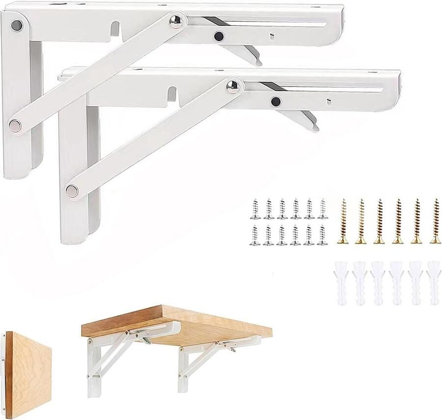 Klapconsole 300 mm 2 stuks vouwconsole zware belasting roestvrijstalen klaptafel muur klapplankhouders draagvermogen 70 kg ruimtebesparende huis keuken kantoor klaptafel inklapbaar klaptafel wandmontage