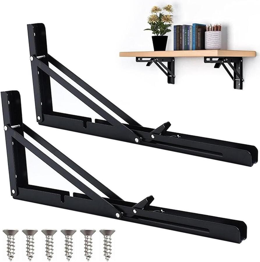 Klapconsole 450 mm vouwconsole zware belasting roestvrijstalen klaptafel wandrek Ruimtebesparend huis keuken kantoor wandmontage klaptafel wandmontage