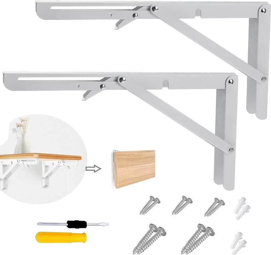 Klapconsole ruimtebesparend 2 stuks staal 300 mm