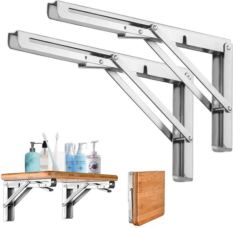 Klapconsole zware belasting roestvrij staal 400 mm