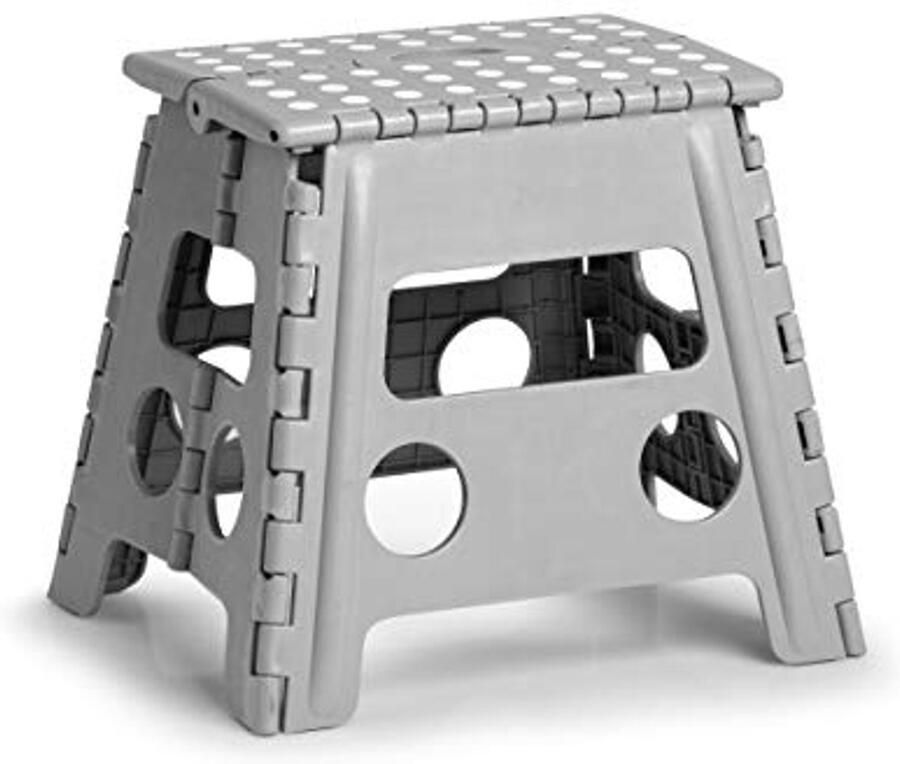 Klapkruk Kunststof Grijs Multifunctionele Inklapbare Stoel