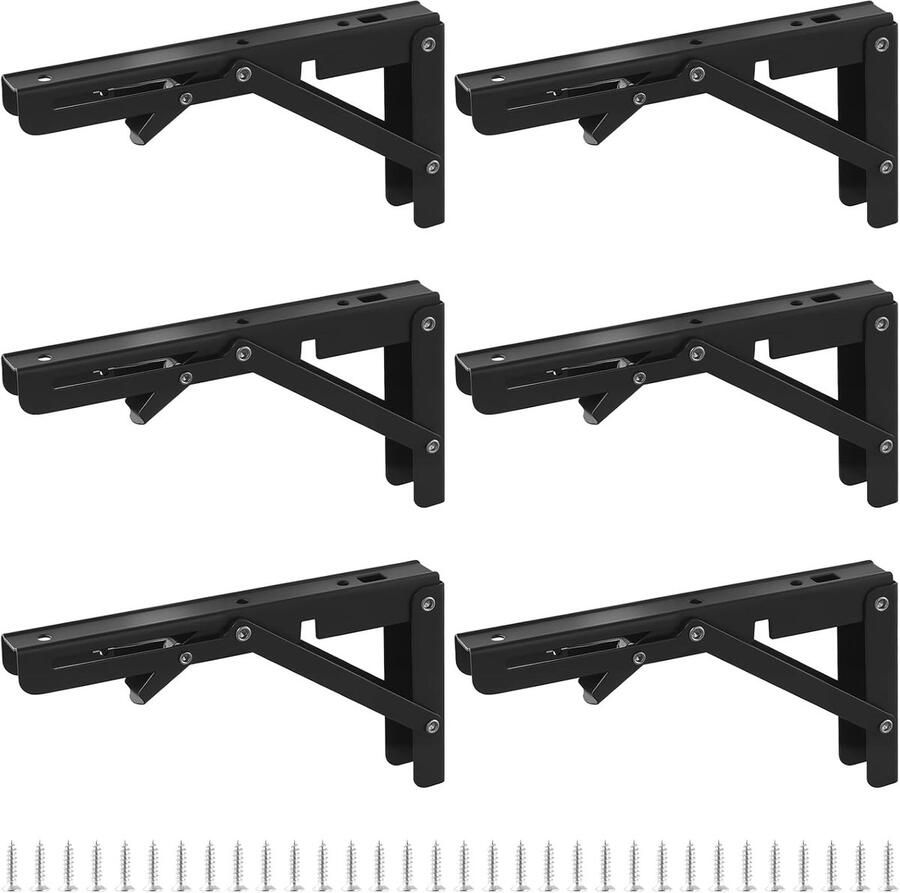 Klapscharnieren met Vergrendeling Zwaar Belastbaar 6 Stuks