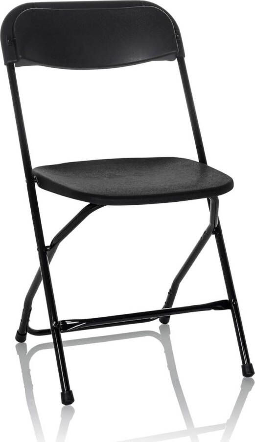 Klapstoel tot 190 kg belastbaar TUDELA XXL B campingstoel inklapbaar indoor- en outdoor vouwstoel zwart