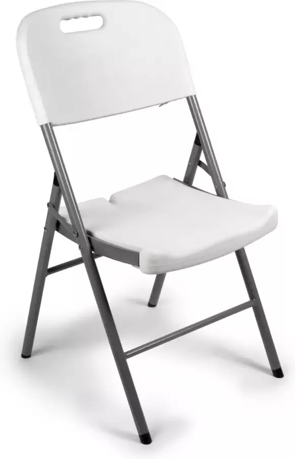 Klapstoel Wit 45 x 50 x 88 CM Max. 150KG Vouwstoel Campingstoel Tuinstoel Balkonstoel Vissersstoel Met Handgreep