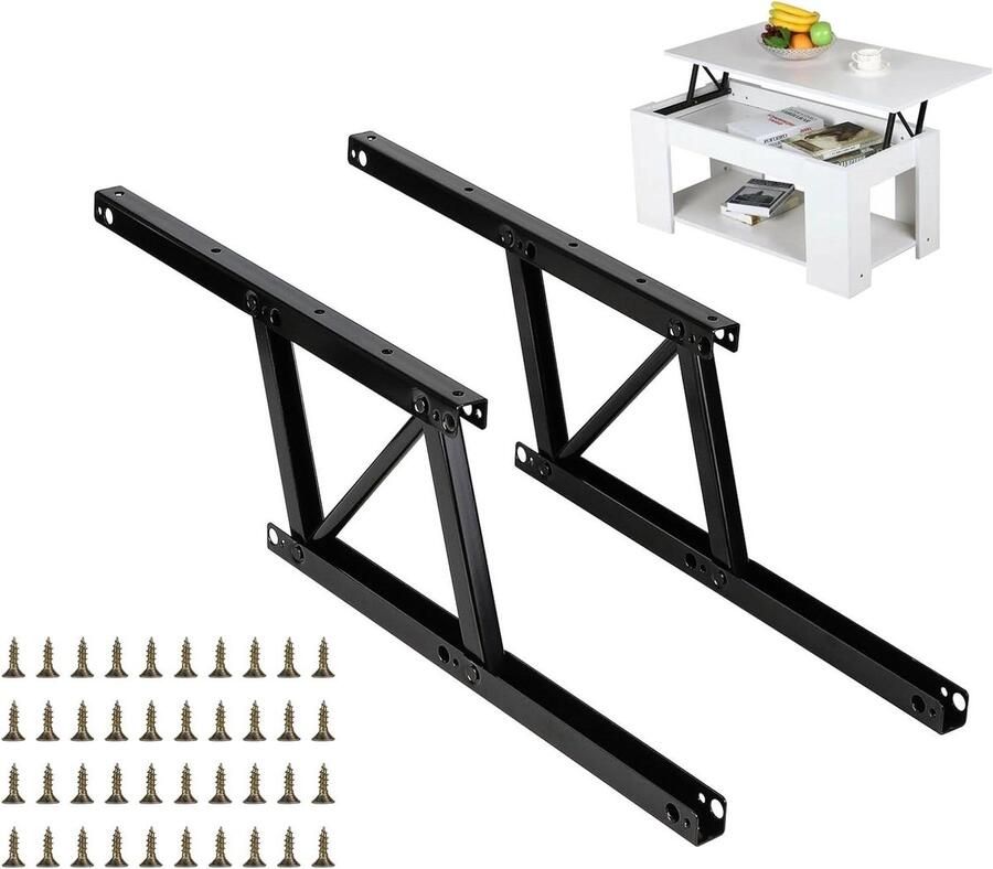 Klaptafel scharnier lift up 1 paar meubelscharnieren met schroeven multifunctioneel inklapbaar veerscharnieren voor salontafel bureau