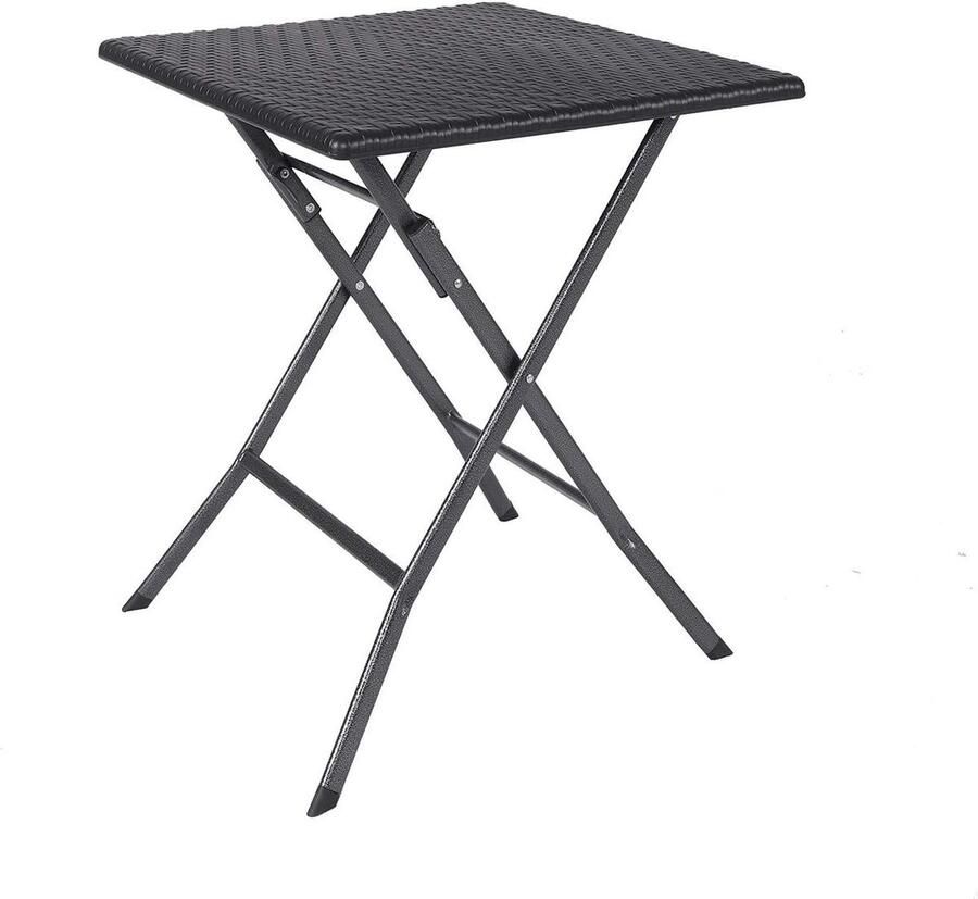 Klaptafel zwart Sparmeile bijzettafel 61 x 61 x 74 cm bijzettafel buiten