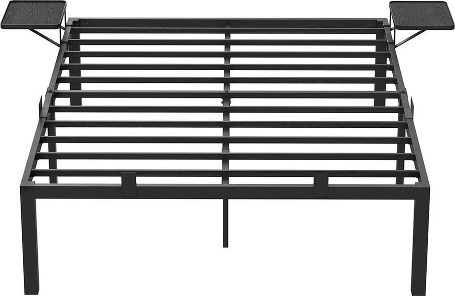 Rootz Living Rootz Klassiek Zwart Bedframe Metalen frame Gepoedercoat 190 cm x 140 cm x 41 3 cm Hoge gewichtscapaciteit Montage vereist