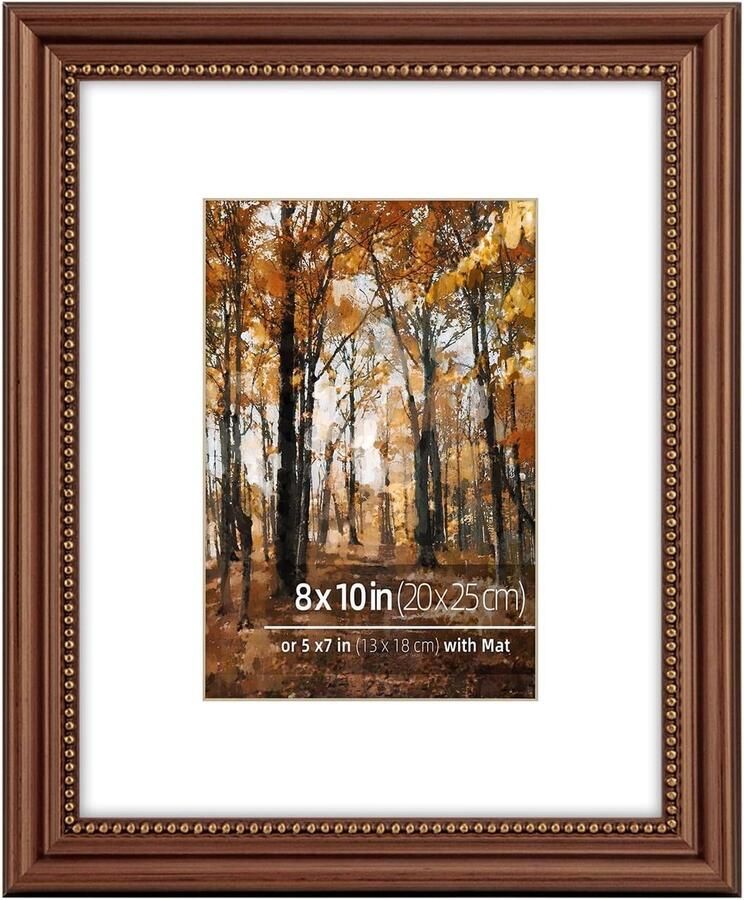 Klassieke fotolijst 20 3 x 25 4 cm bruin hout voor muur of tafel