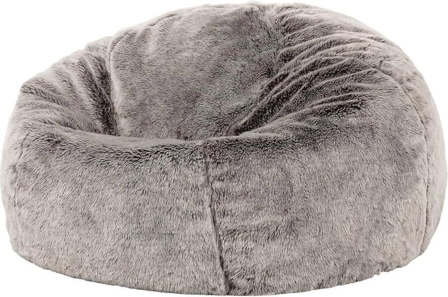 Klassieke imitatiebont zitzak stoel in Arctische Wolf design Luxe harige zitzakken voor volwassenen