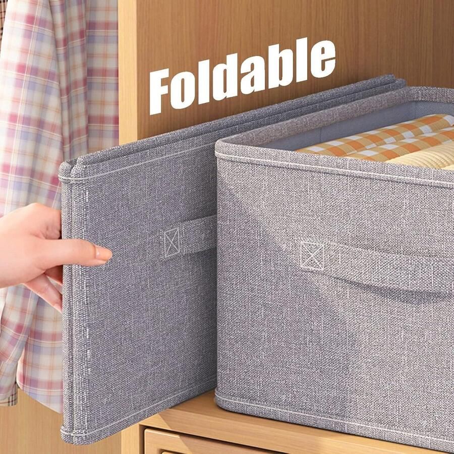 Kleding Lade Organisatoren Grote Capaciteit Opvouwbare Stof Opbergdoos 39*29*20Cm Met Handgrepen Inklapbare Garderobe Opslag Organizer Voor Kleding Bras Shirts Broek Deken Speelgoed