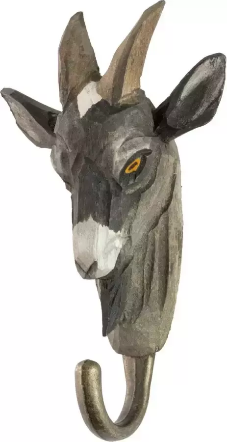 Kledinghaak Geit Houtsnijwerk