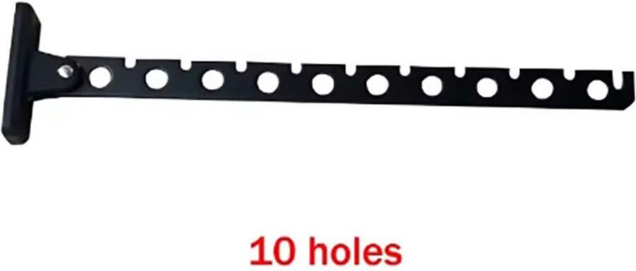 Kledinghaak inklapbaar 36 cm voor 20 hangers Kledinghangerhaak voor aan de muur Zwart