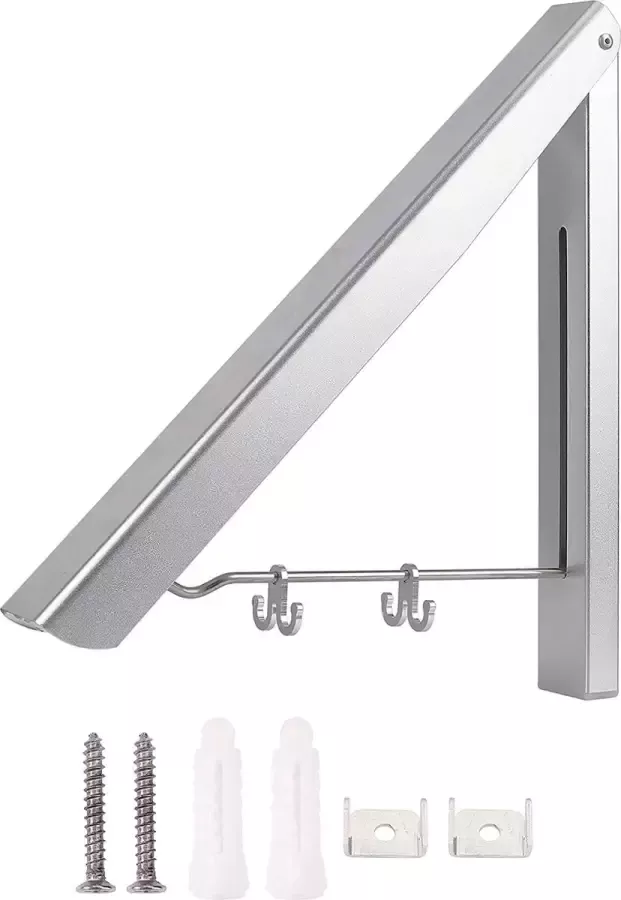 Kledinghaken opvouwbaar wandmontage intrekbaar aluminiumlegering driehoekig rek voor het drogen van kleding balkon hotel badkamer slaapkamer waskeuken ruimtebesparend