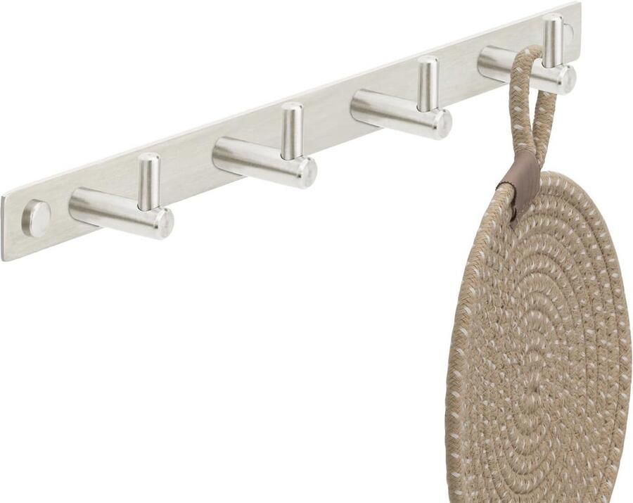 Kledinghaken van roestvrij staal Kapstokhaken met 4 haken Lengte 310 mm