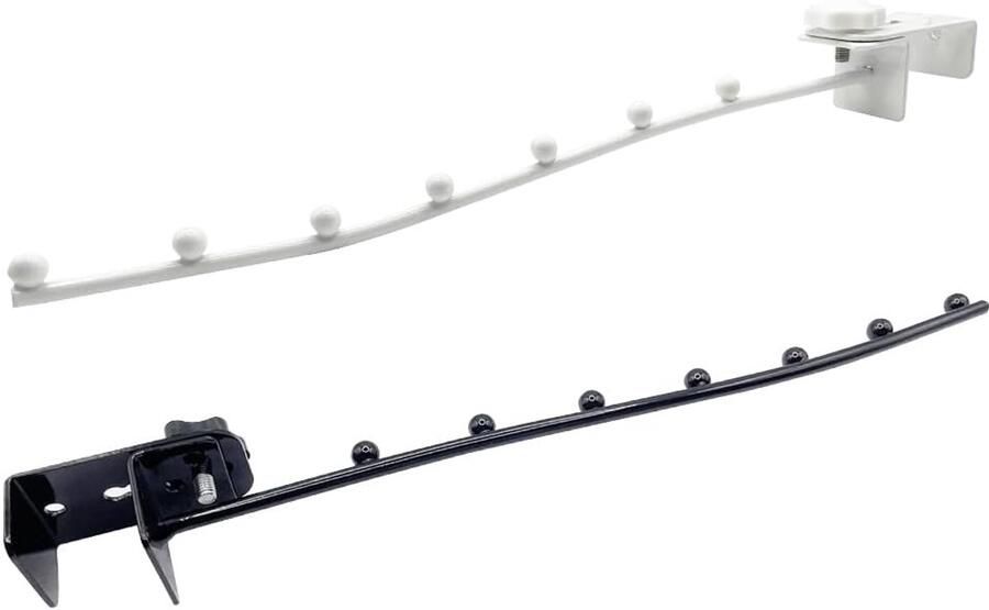 Kledinghaken voor garderobe verstelbaar 2 stuks garderobehaken voor deur manteldeur wandgarderobe voor slaapkamer badkamer keukendeur (1 zwart en 1 wit)