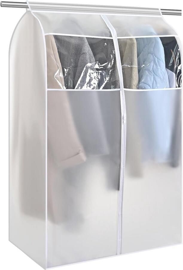 Kledinghoes met Doorzichtig Venster Beschermers voor Kledingkasten en Kledingrekken 80 x 50 x 120 cm
