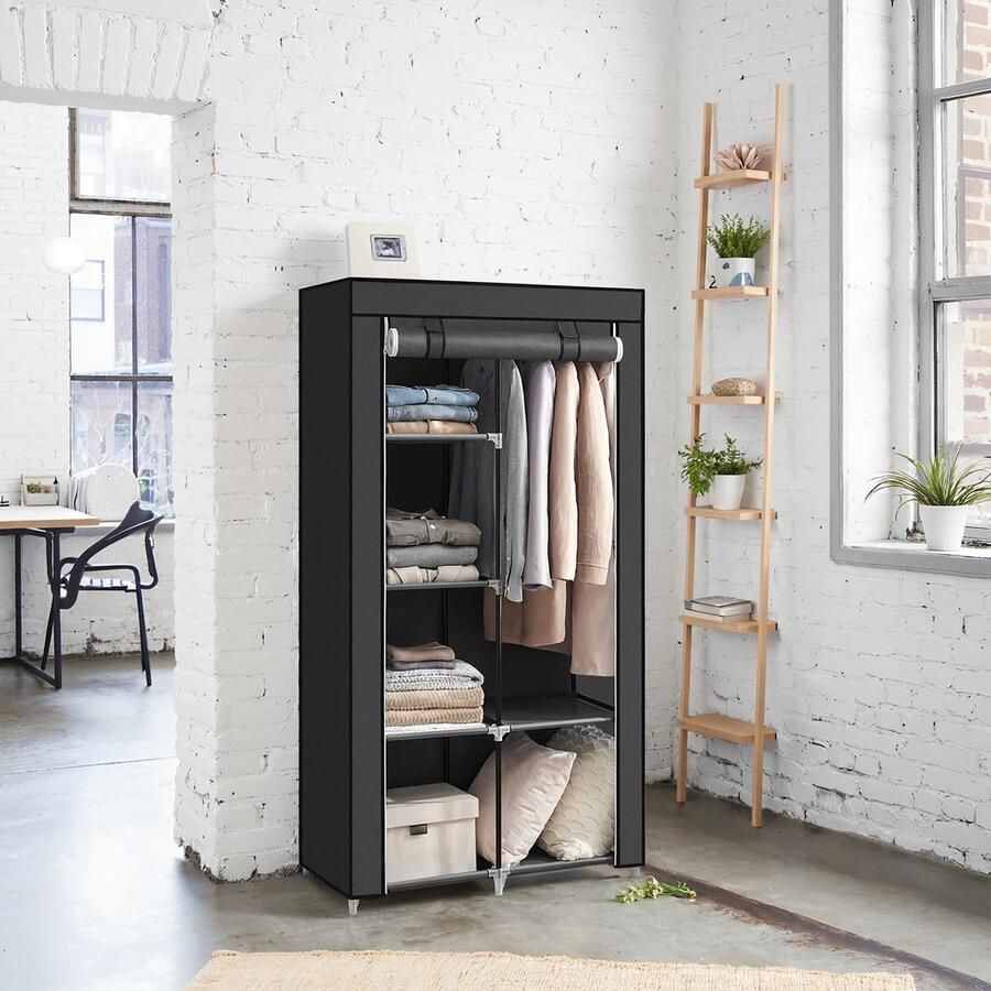 Kledingkast 1 kledingroede 6 niveaus