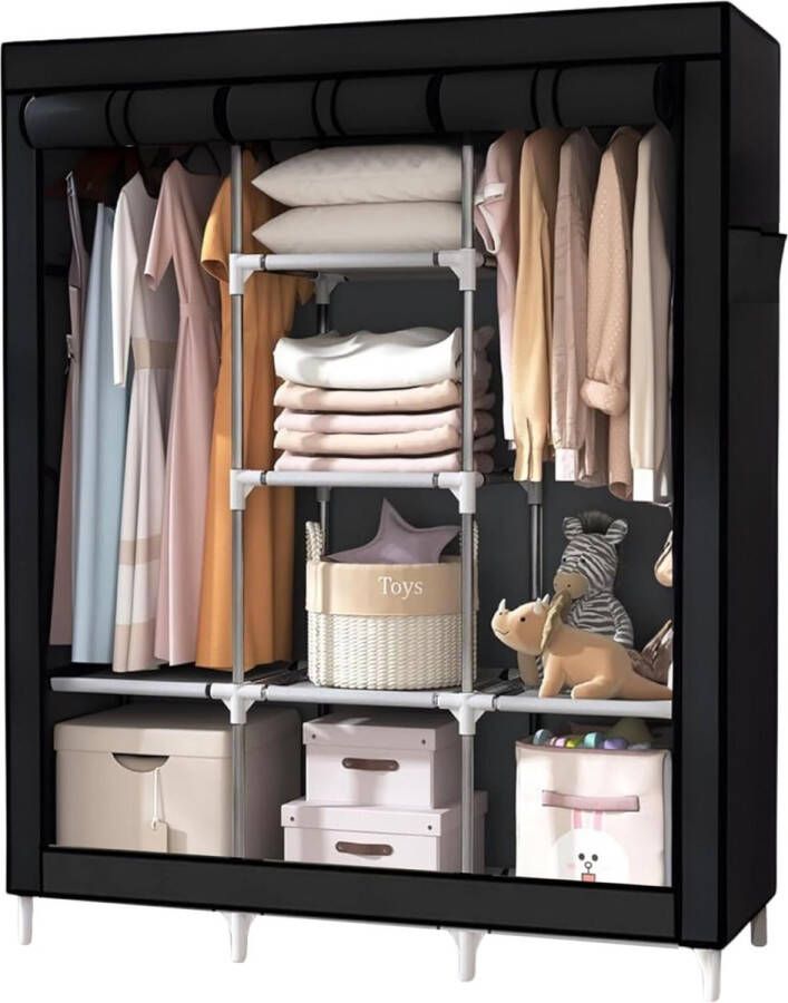 Kledingkast Draagbare stof kledingkast voor opslag waterdichte kledingkast kledingopbergorganisator voor thuis slaapkamer en woonkamer. (150x170x45cm)