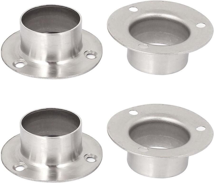 Kledingkast Kledingstang Spoorstangkop Ondersteuning Houder voor 32 mm Dia Buis Stevig en Duurzaam Eenvoudige Installatie Kledingkast Accessoire