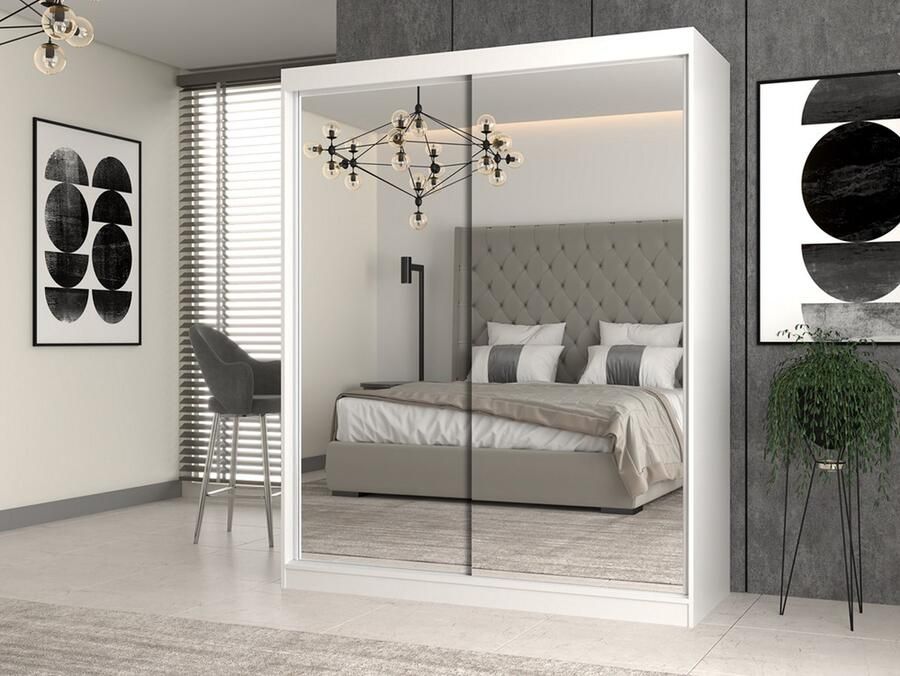 Maxy shop kledingkast Licht Eiken Met Spiegel Kledingkast Eiken