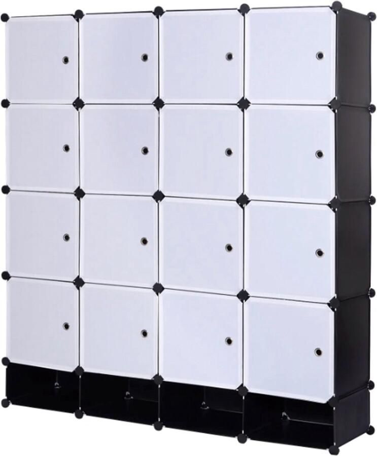 Bolt Edge Kledingkast Opvouwbaar Kledingrek Organizer Garderobekast 165x148x35cm