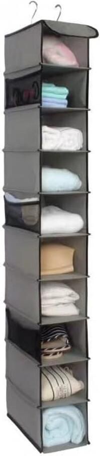 Kledingkast organiser Hang organiser Organizer Opberger Opberg hangrek voor aan de deur Hangende organizer met 2 metalen haken Slaapkamer kinderkamer 15*30*133cm Ophangzak Ophangkast Opbergkast