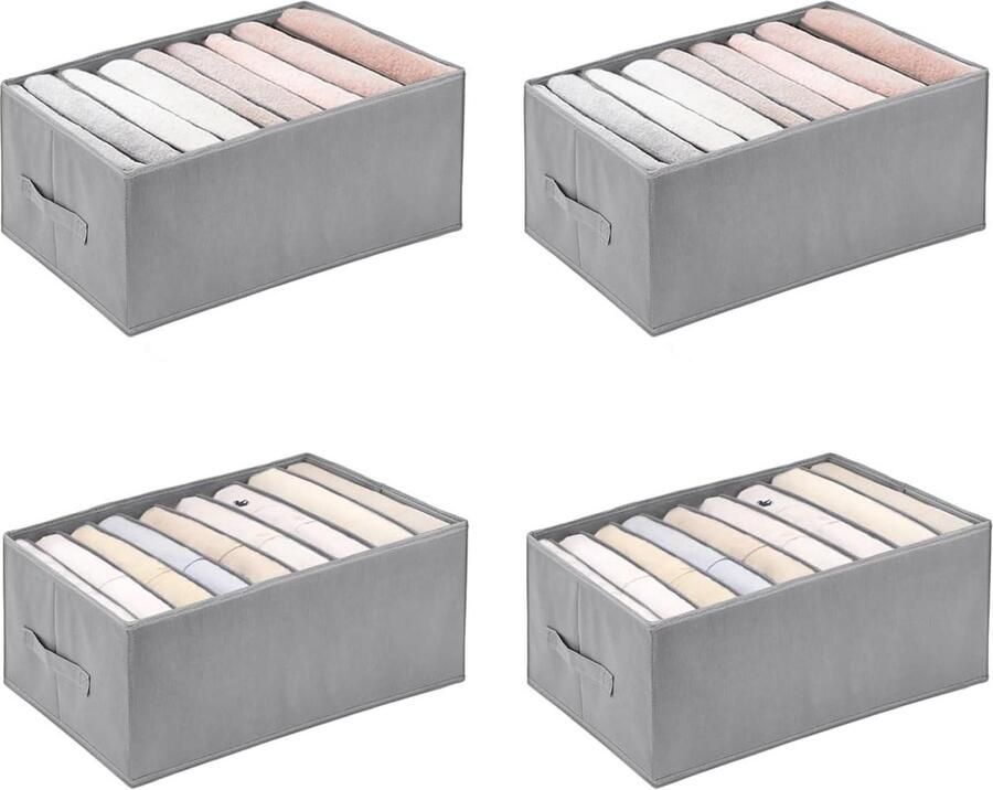 Kledingkast Organizer 9 vakken 4 stuks Opvouwbaar PE hardboard 44 x 30 x 20 cm