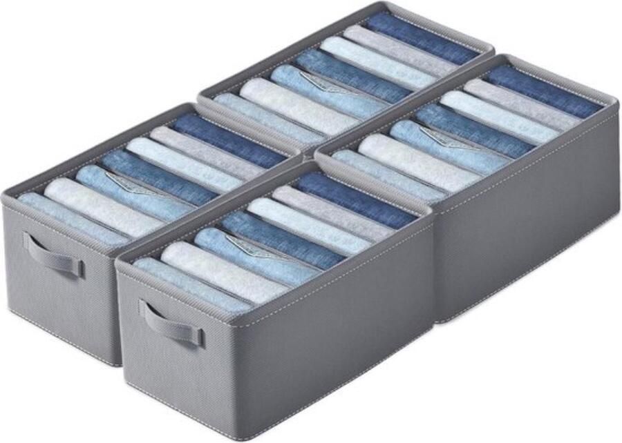 Kledingkast Organizer kledingkast 4 stuks opvouwbare opbergdoos grote 7 vakken lade-organizer voor kleding broeken truien Kledingkast
