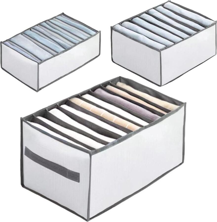 Kledingkast Organizers Efficiënte Kledingopberging 3 stuks Opvouwbaar 7&9 Grids