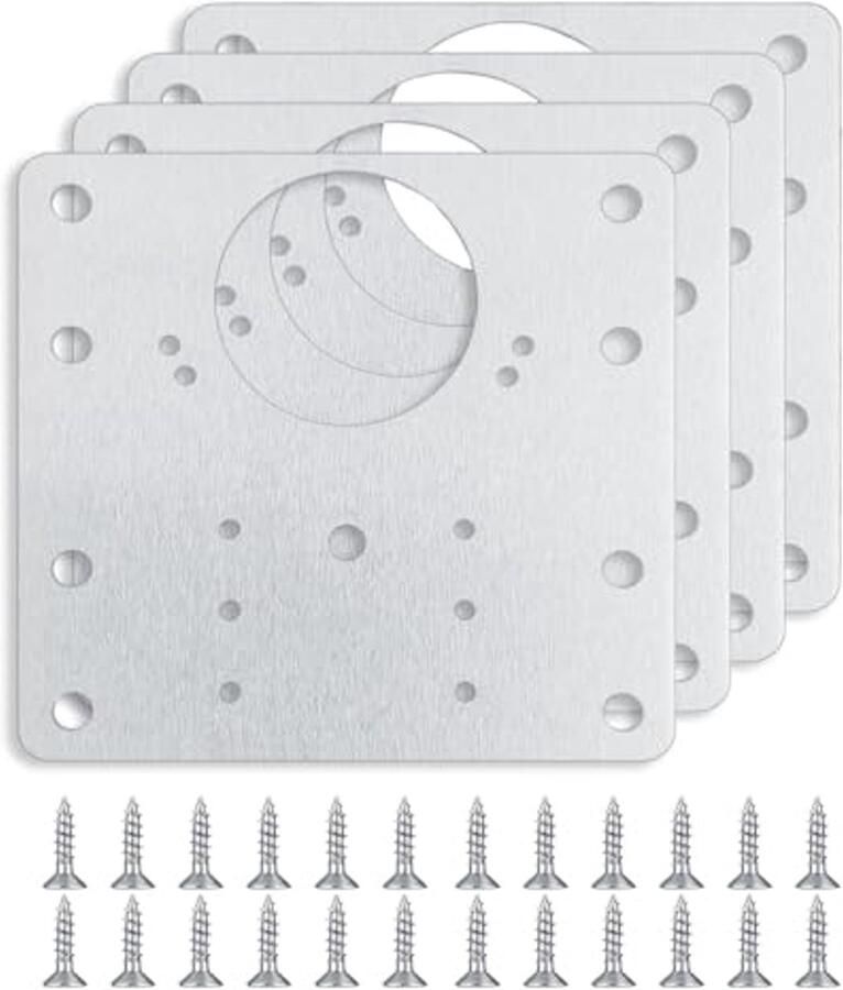 Kledingkast Scharnieren Reparatieset 4 Stuks Roestvrijstalen Scharnieren voor Meubels en Kastdeuren