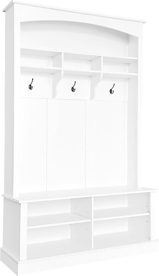 Zonder merk Gotagee Kledingkastset met bank schoenenrek opbergruimte open opbergruimte kapstok voor gang