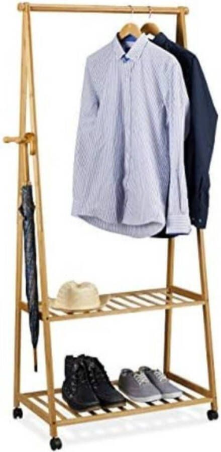 Kledingrek Bamboe Kledingrek Hout Kledingrek op Wieltjes Kledingrek Inklapbaar