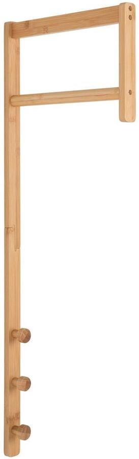 Kledingrek bamboe kledingrek natuurlijke kledingstand milieuvriendelijk 3 cm x 30 cm x 82 cm